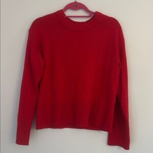 GAP Bright Red Knit Crewneck Sweater